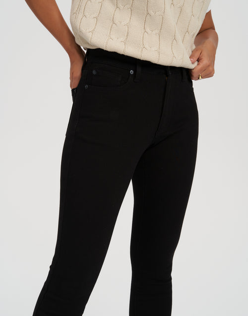 HIGH RISE / RACHEL SKINNY / BLACK / 30 INSEAM