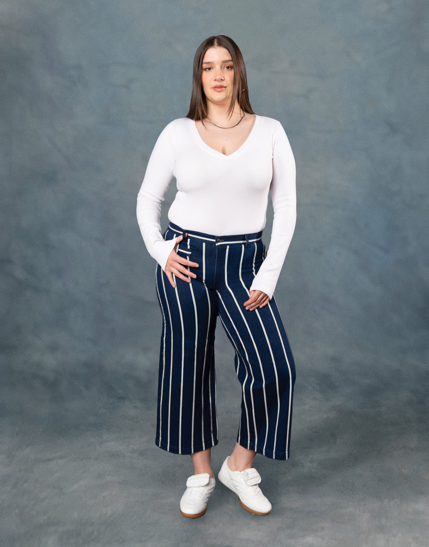 LILY WIDE LEG JEANS / NAVY PIER