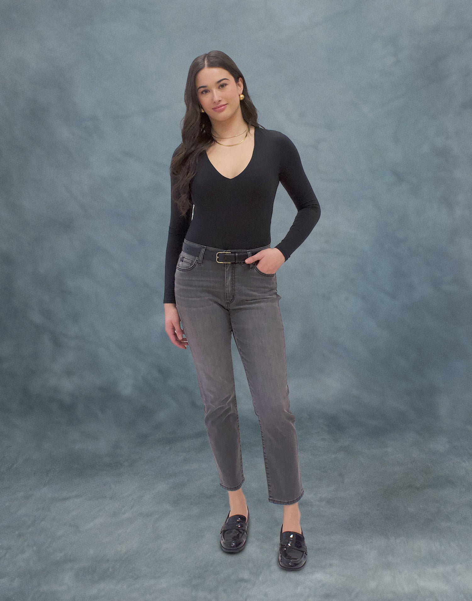 EMILY SLIM JEANS / THUNDER