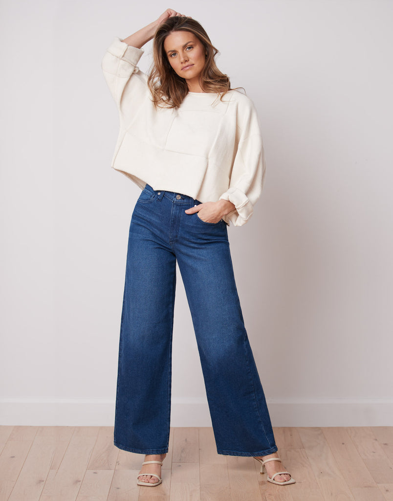 LILY WIDE LEG JEANS / CRYSTAL RINSE