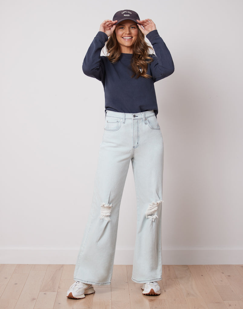 LILY WIDE LEG JEANS / CRYSTAL BLUE
