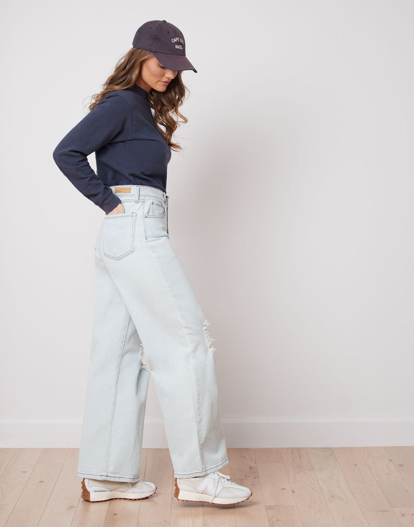 LILY WIDE LEG JEANS / CRYSTAL BLUE