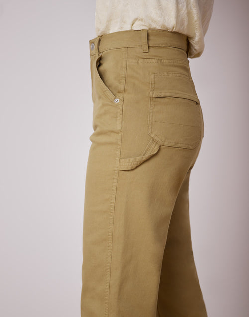 Olive green high waisted hot sale pants