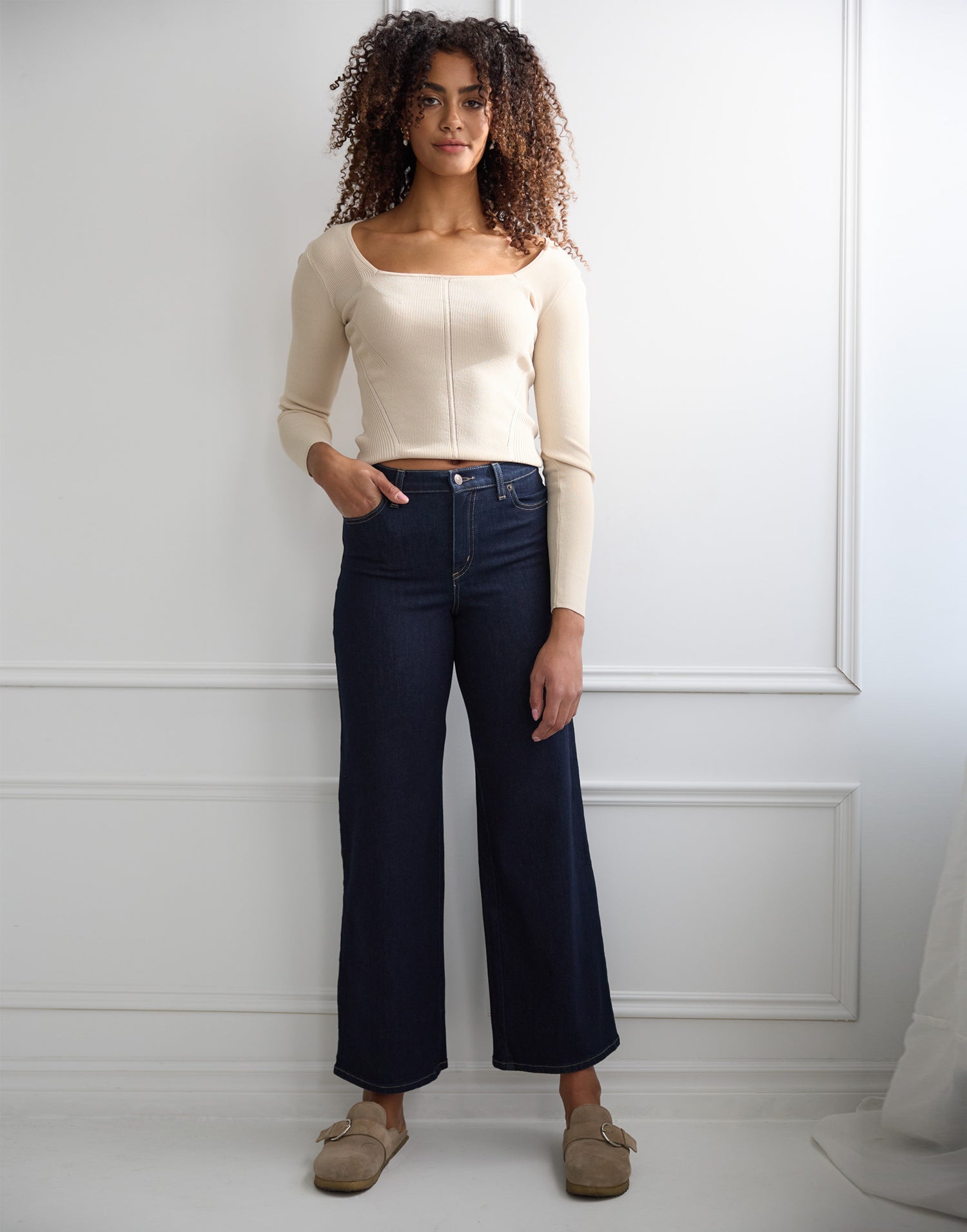 LILY WIDE LEG JEANS / NIGHT CAP