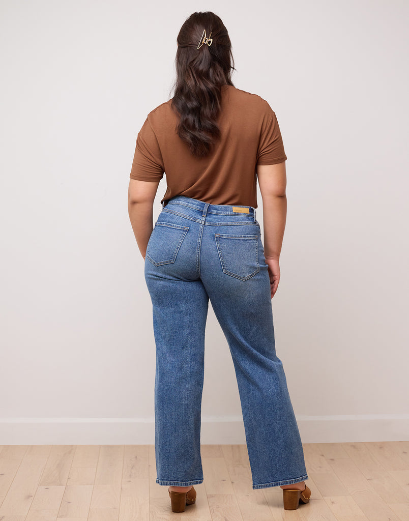 LILY WIDE LEG JEANS / FADED BLUE