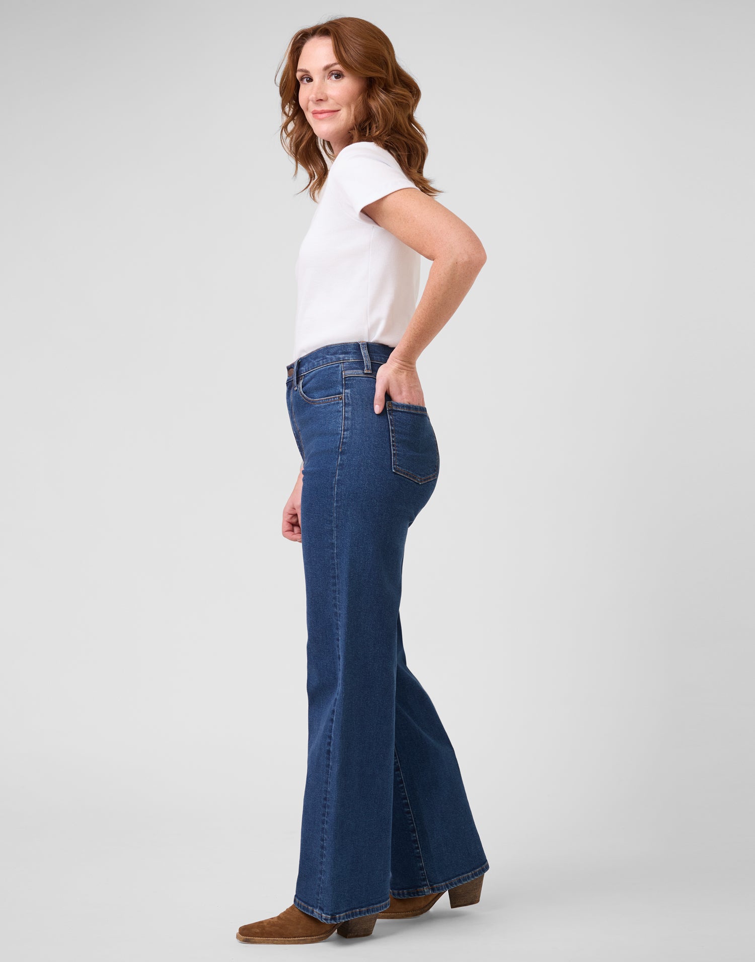 LILY WIDE LEG JEANS / HERITAGE BLUE