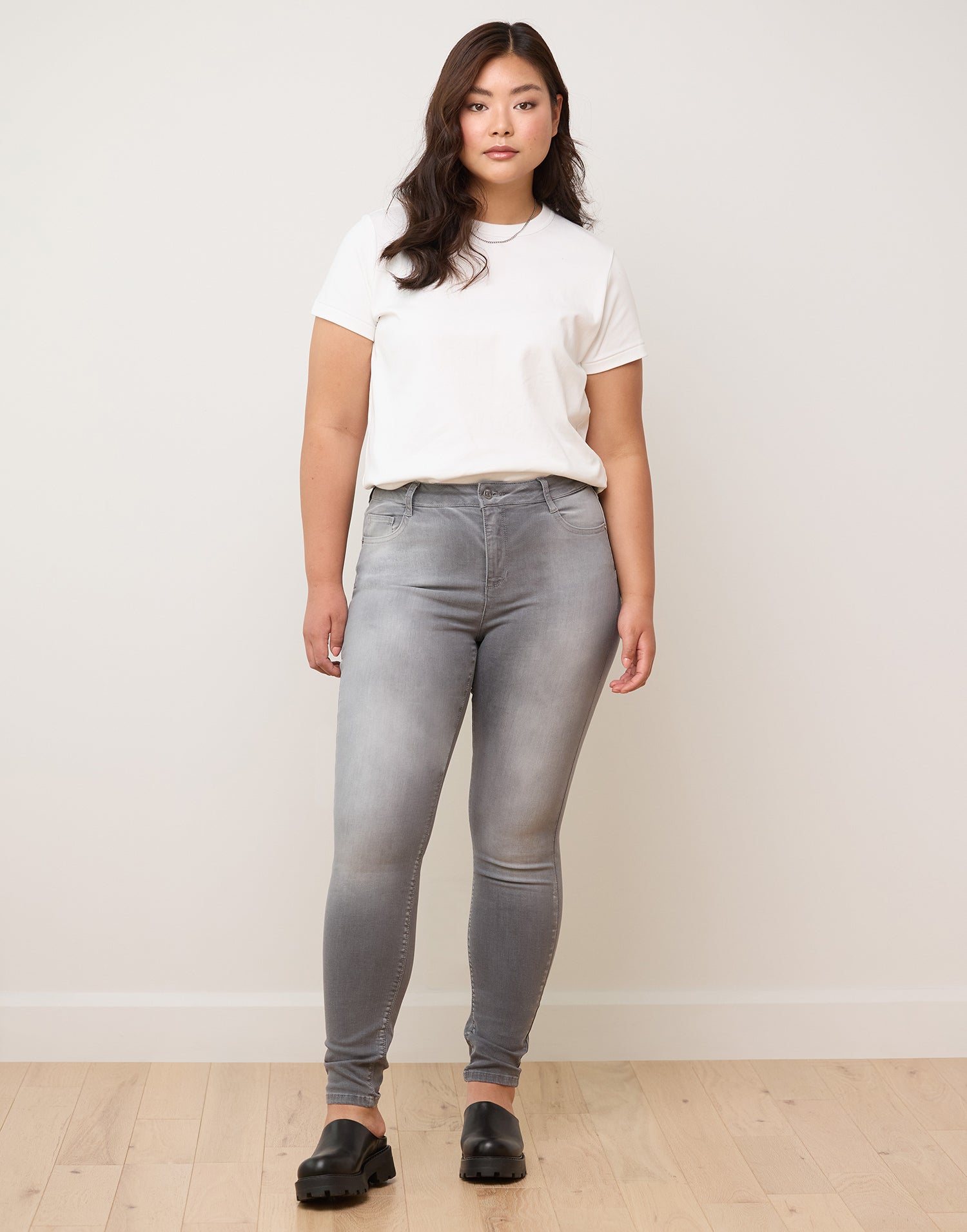 RACHEL SKINNY JEANS / STONE GREY