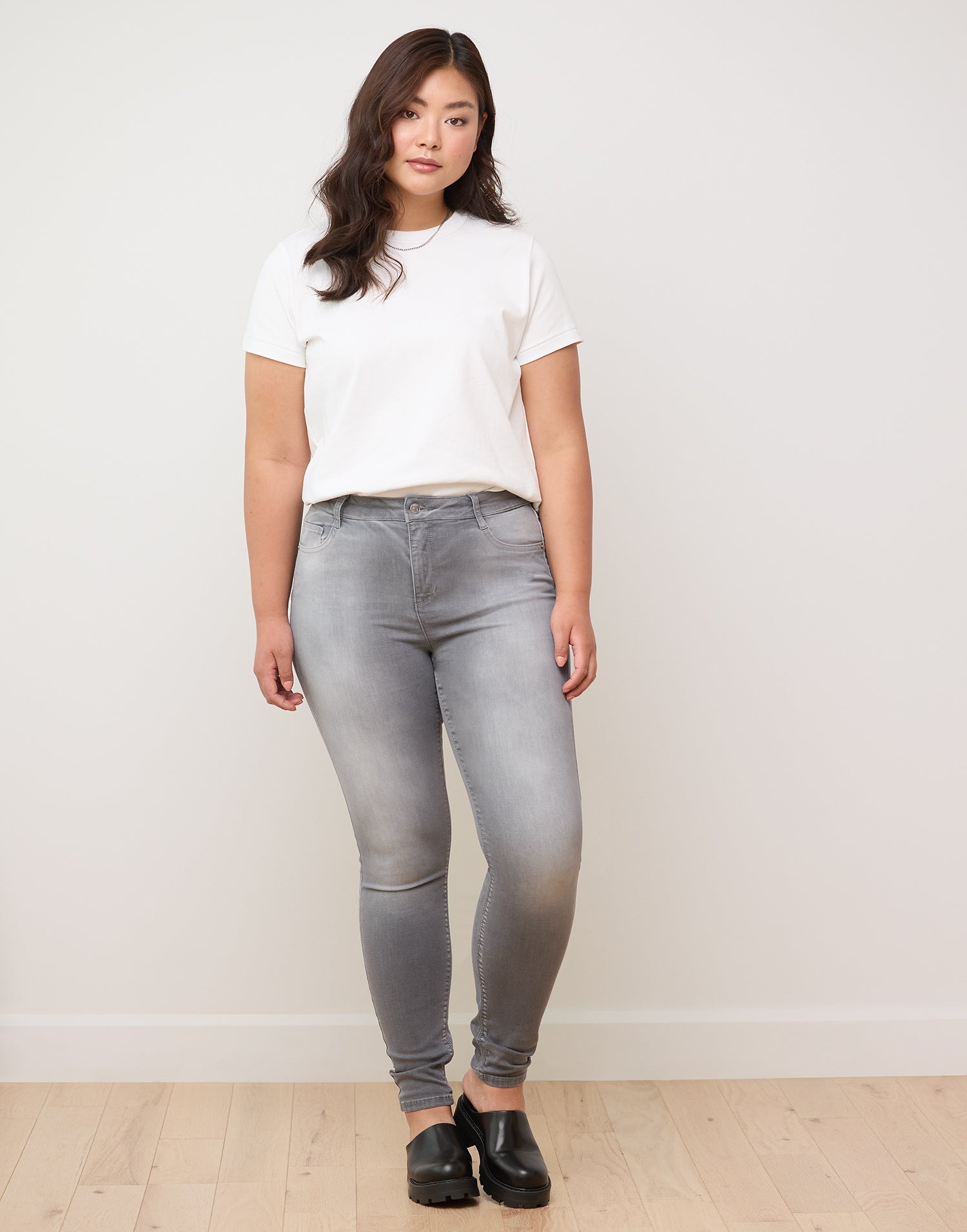 RACHEL SKINNY JEANS / STONE GREY