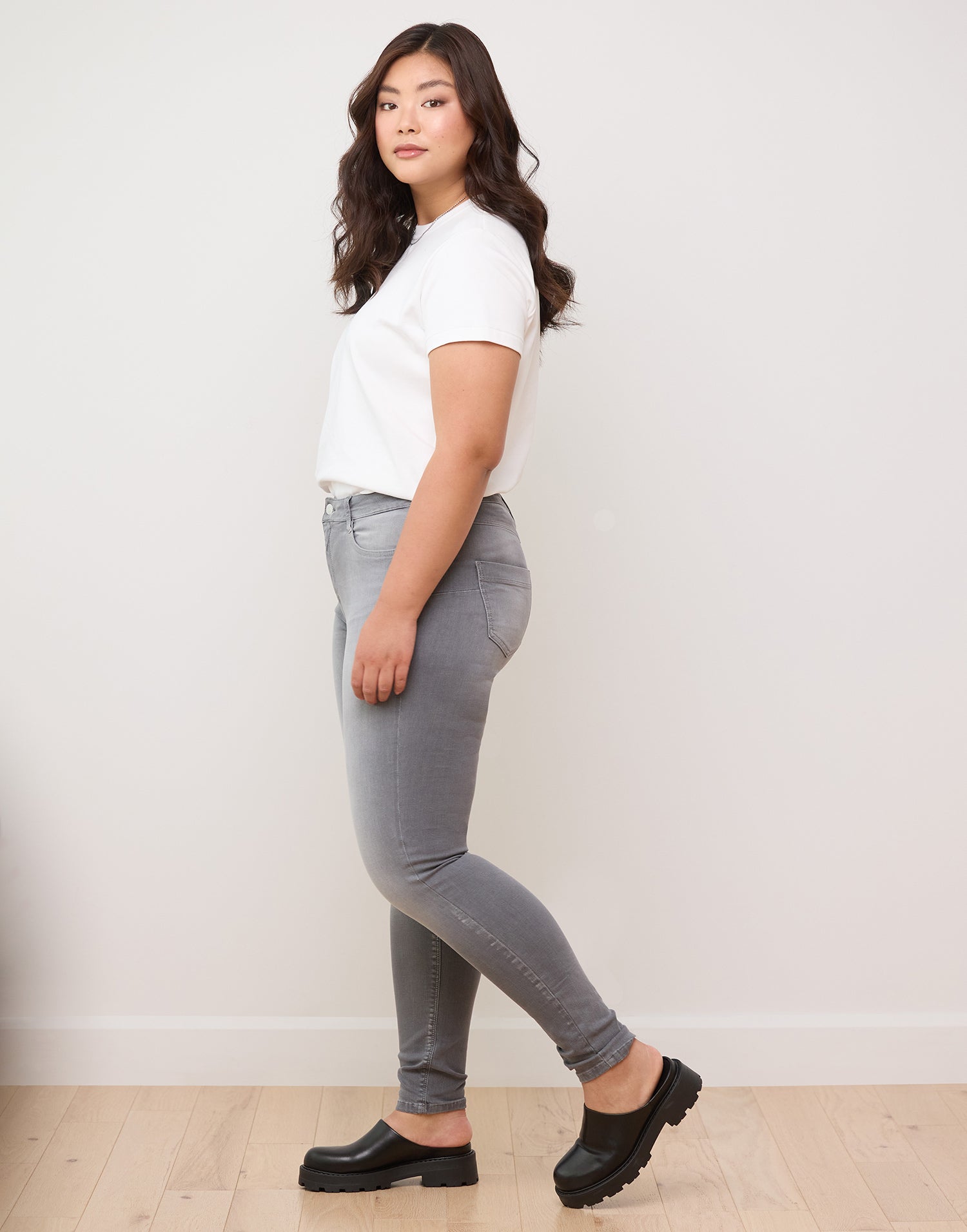 RACHEL SKINNY JEANS / STONE GREY