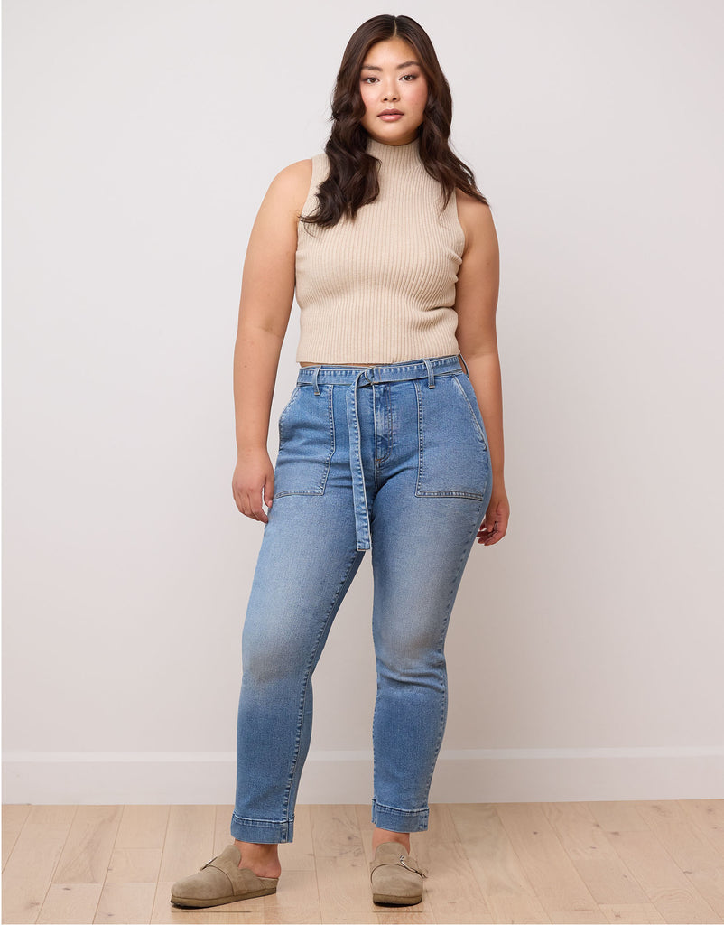light blue relaxed jeans