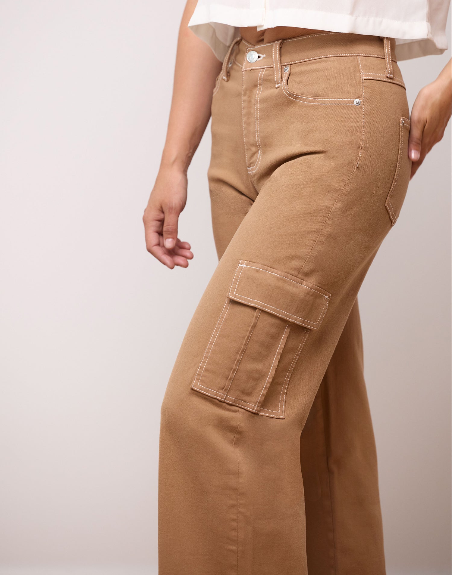 LILY WIDE LEG JEANS / MACCHIATO