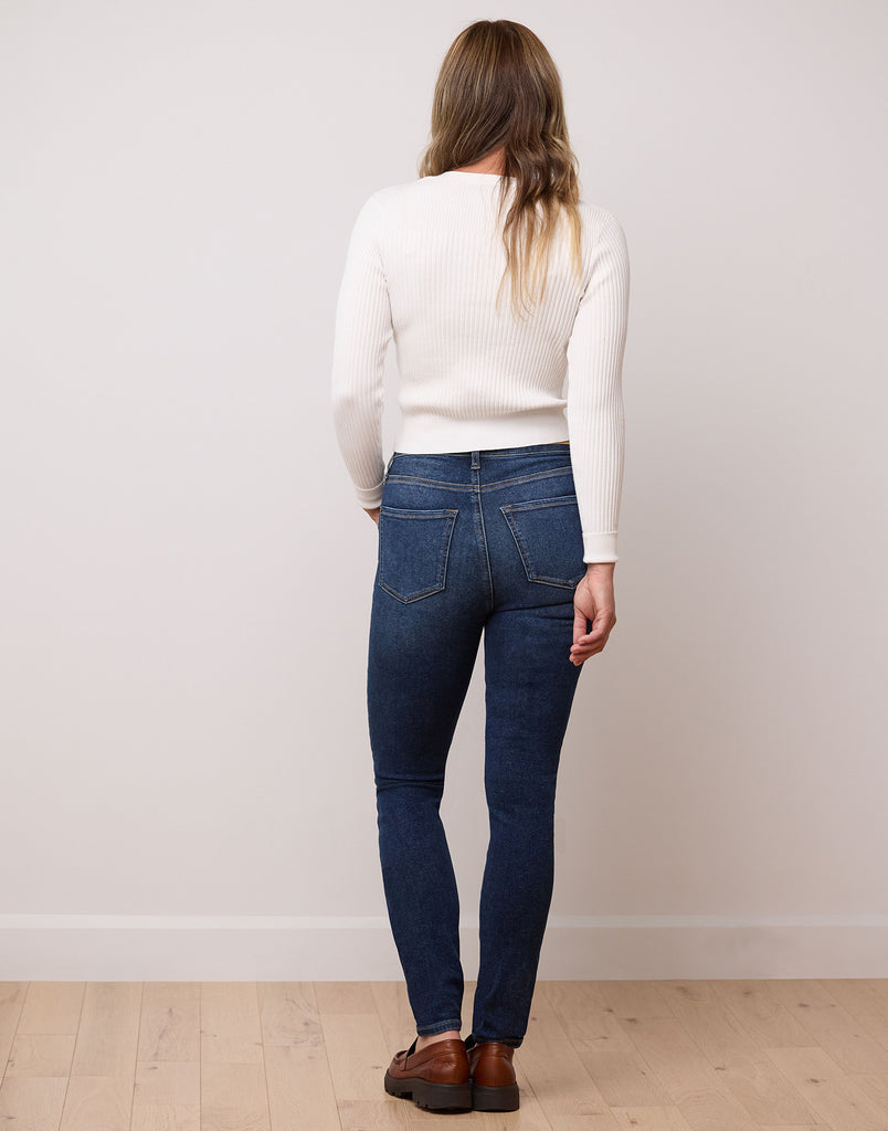 mid-blue skinny jeans