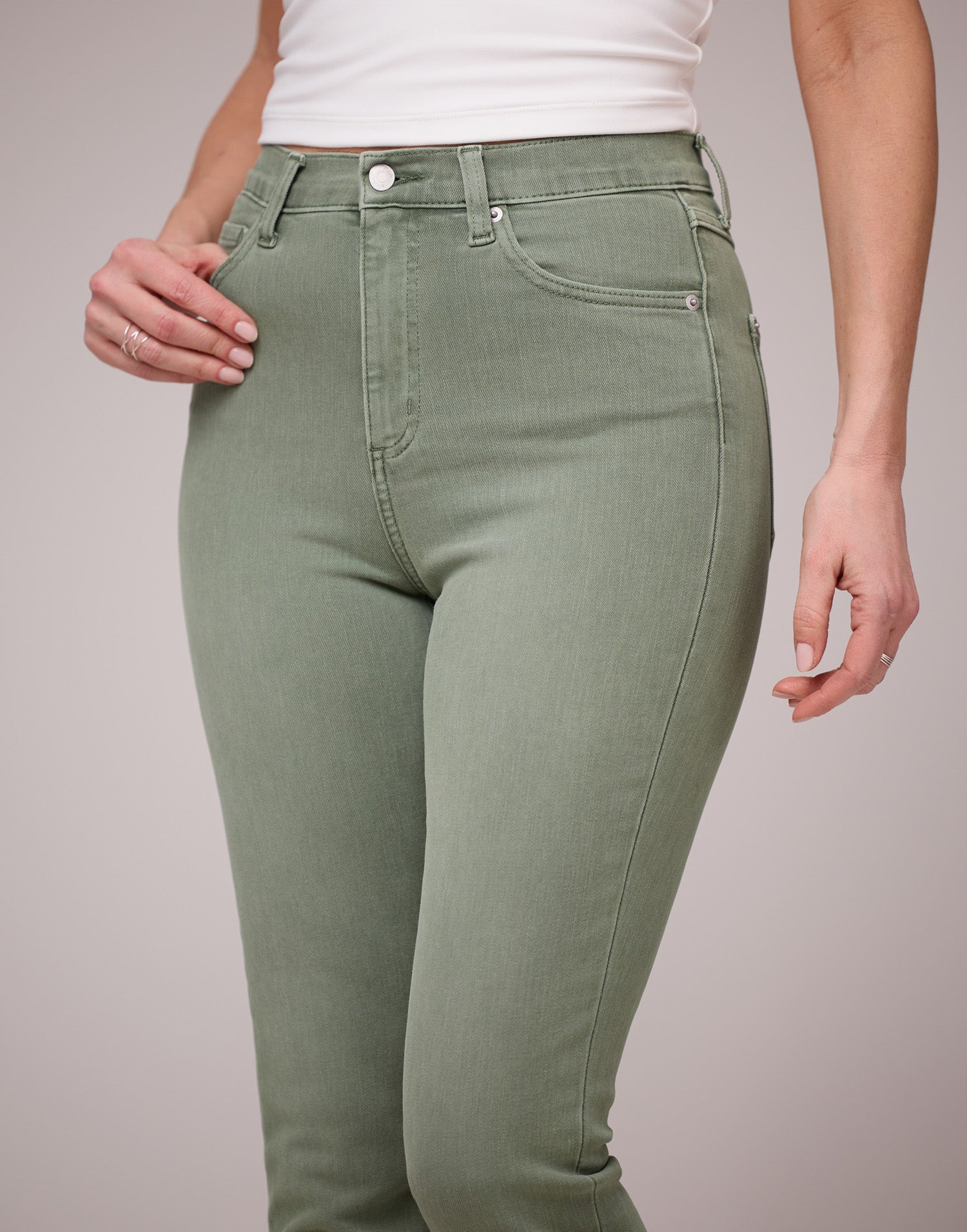 EMILY SLIM JEANS / BEACH GRASS