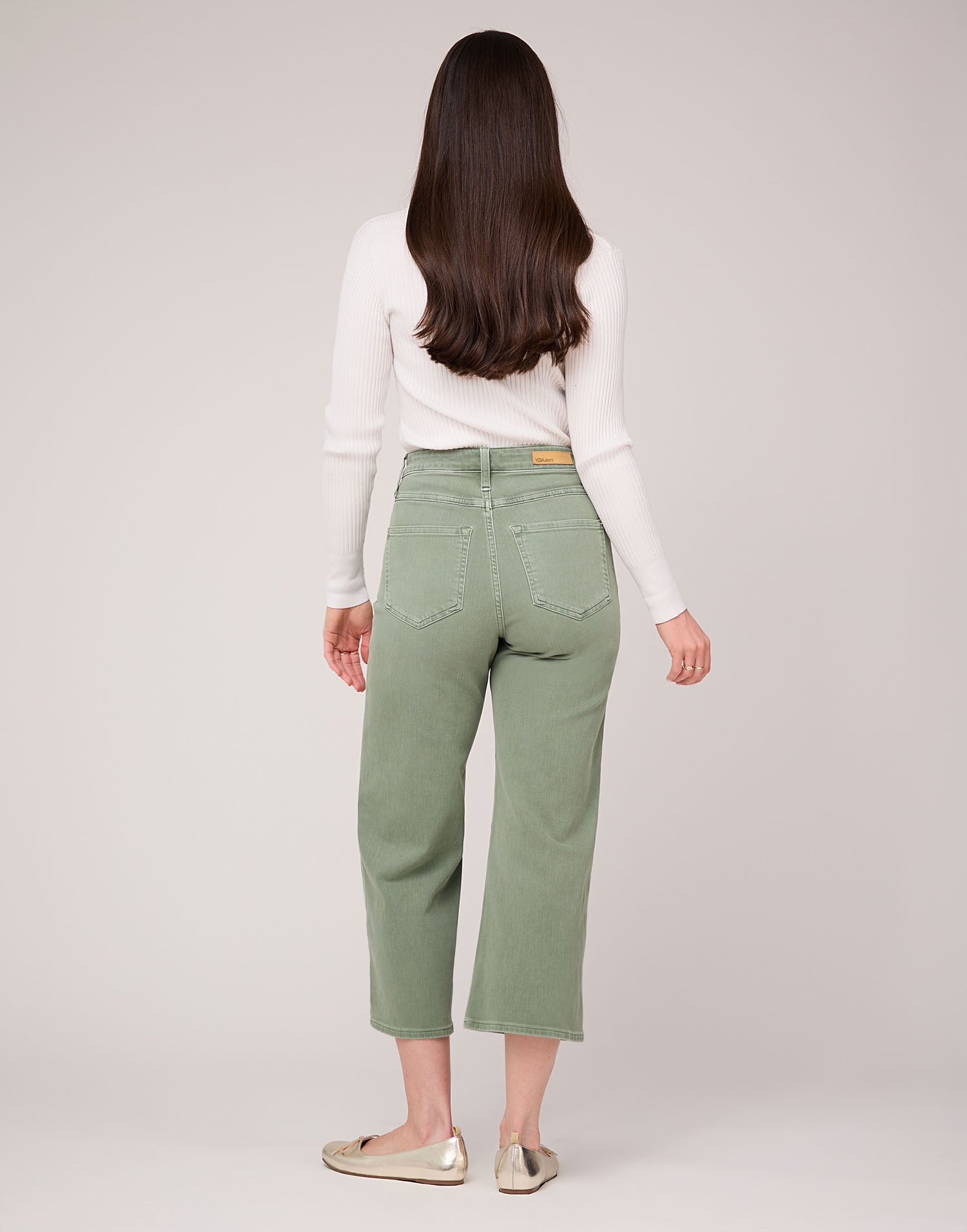 LILY WIDE LEG JEANS / BEACH GRASS