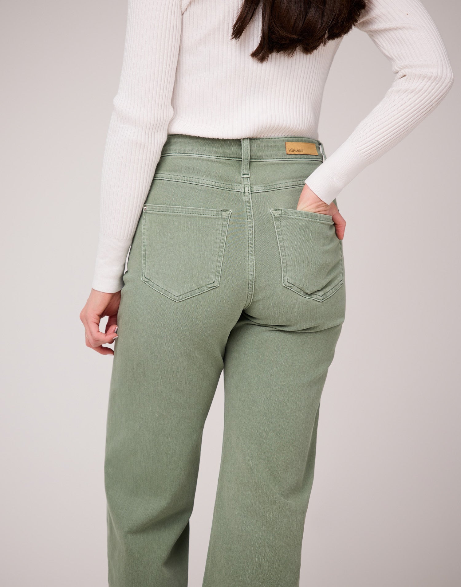 LILY WIDE LEG JEANS / BEACH GRASS