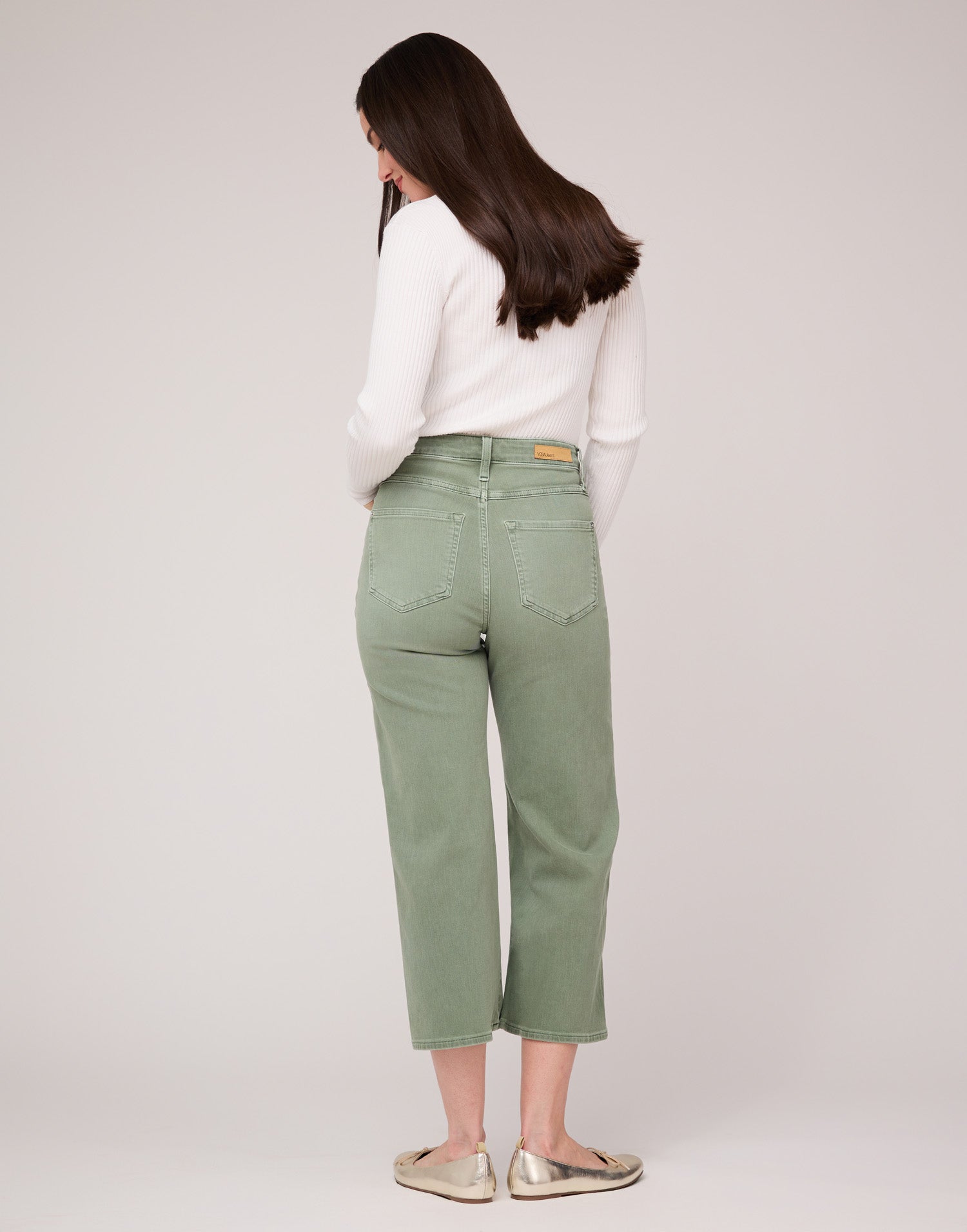 LILY WIDE LEG JEANS / BEACH GRASS