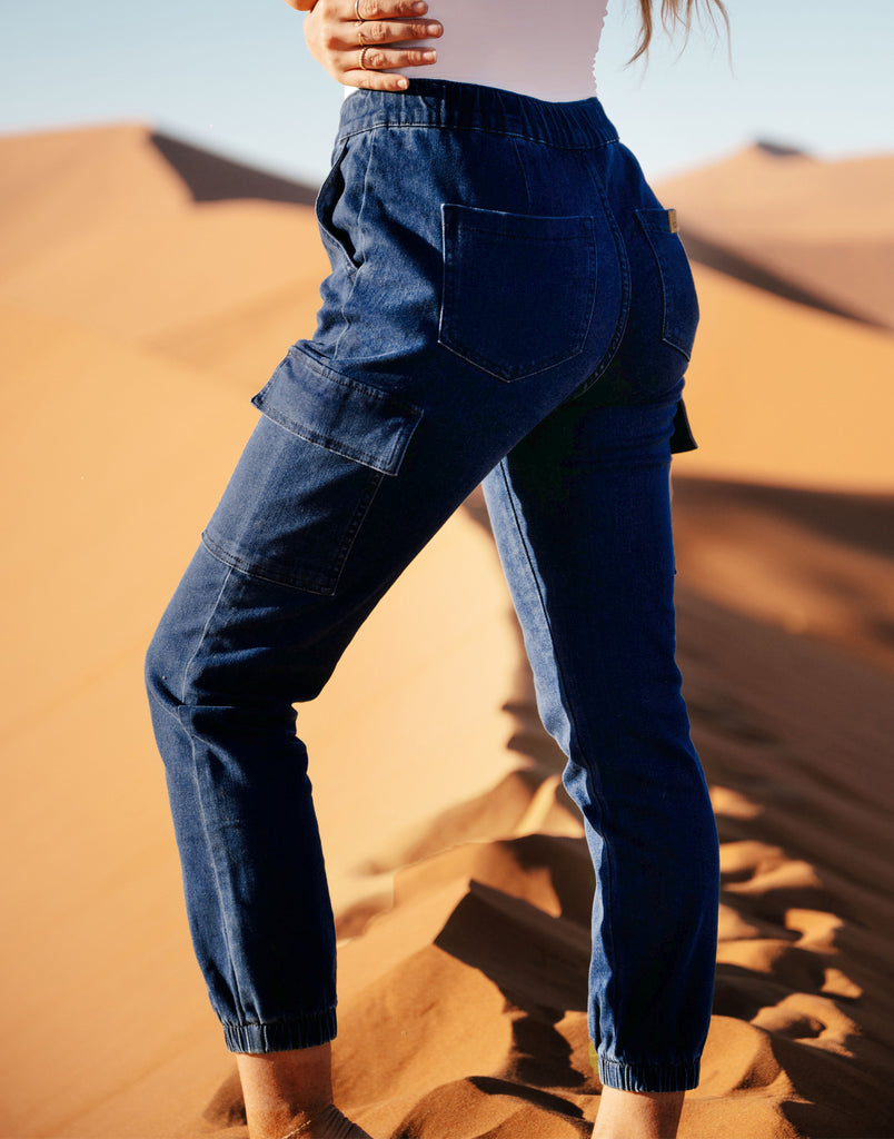 L Crazy Yoga Pants Denim Jeans Recycled Hippie Boho Style,  Denmark