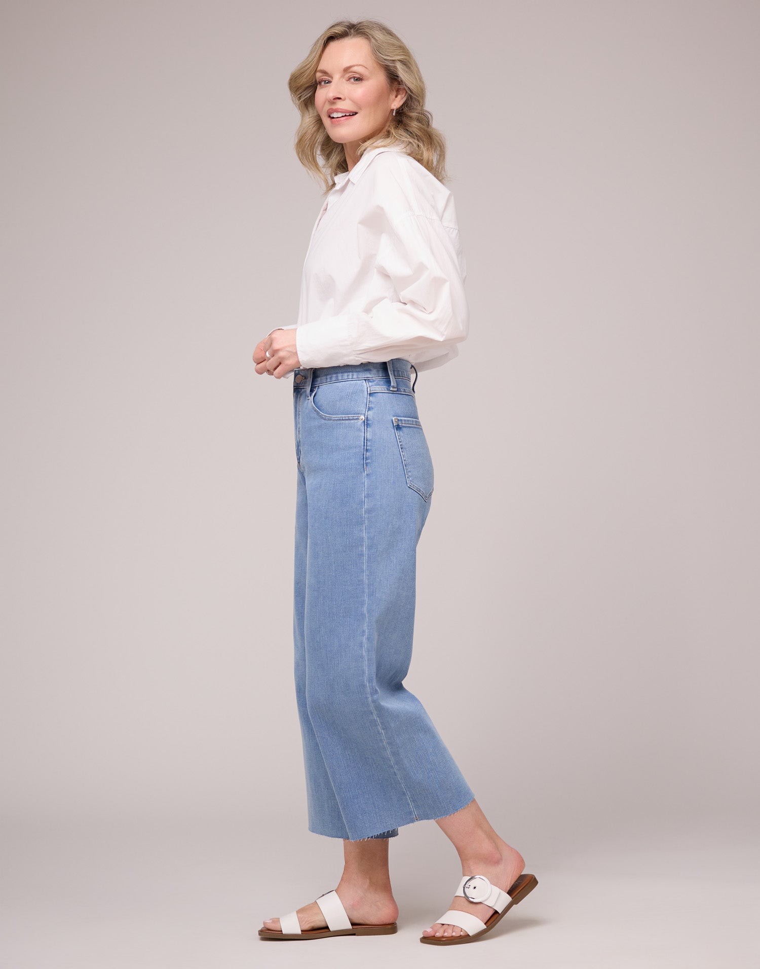 LILY WIDE LEG JEANS / BLUE WAVES