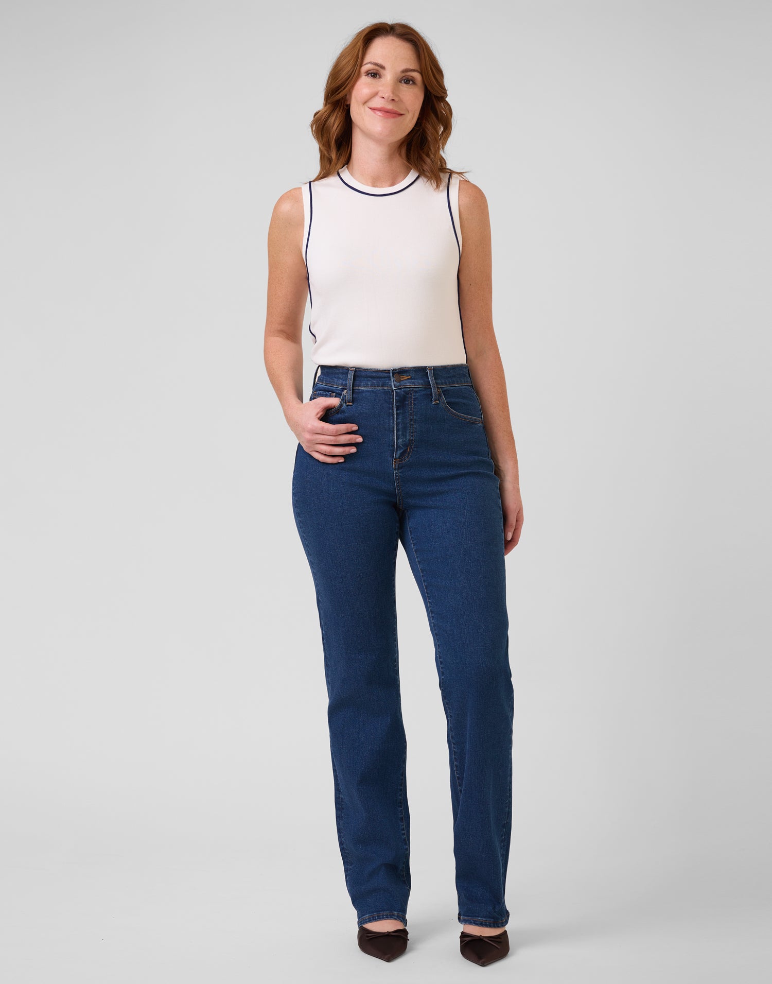 CHLOE STRAIGHT JEANS / HERITAGE BLUE