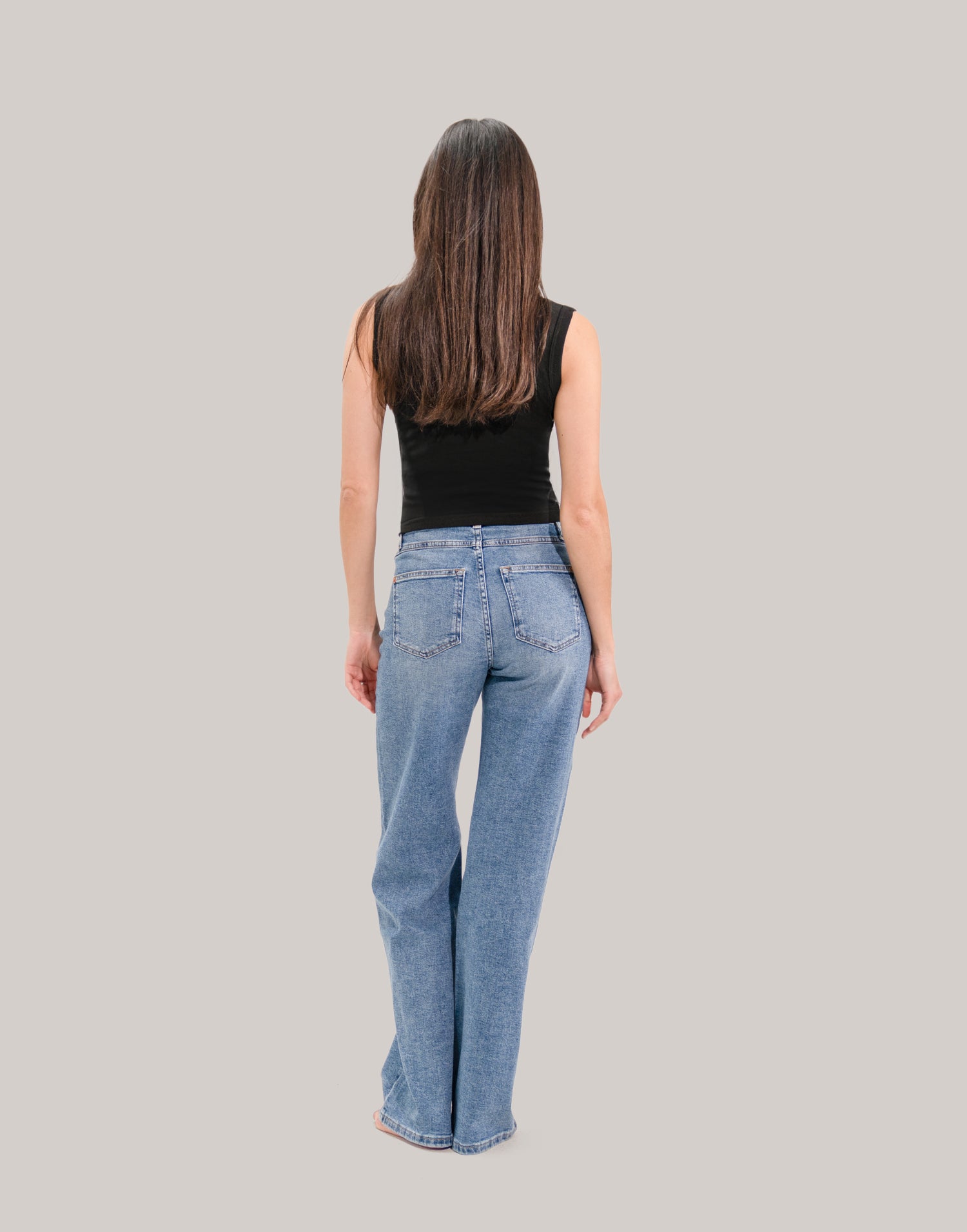 LILY WIDE LEG JEANS / JERSEY