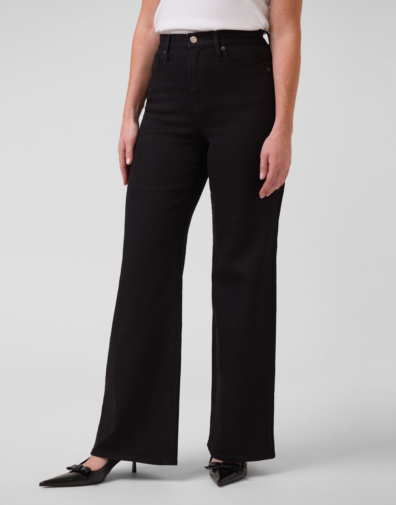 LILY WIDE LEG JEANS / BLACK