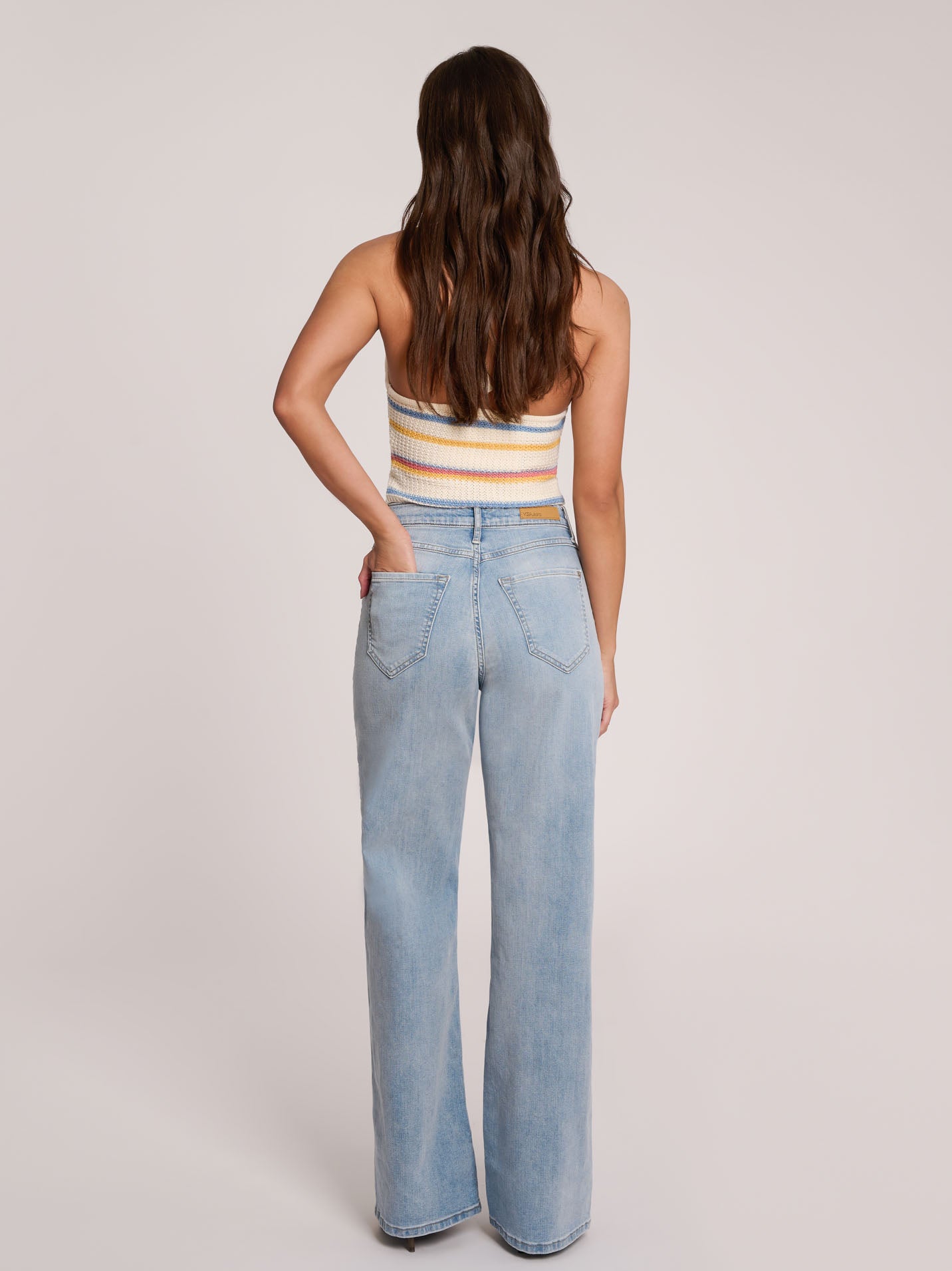 LILY WIDE LEG JEANS / BEGONIA