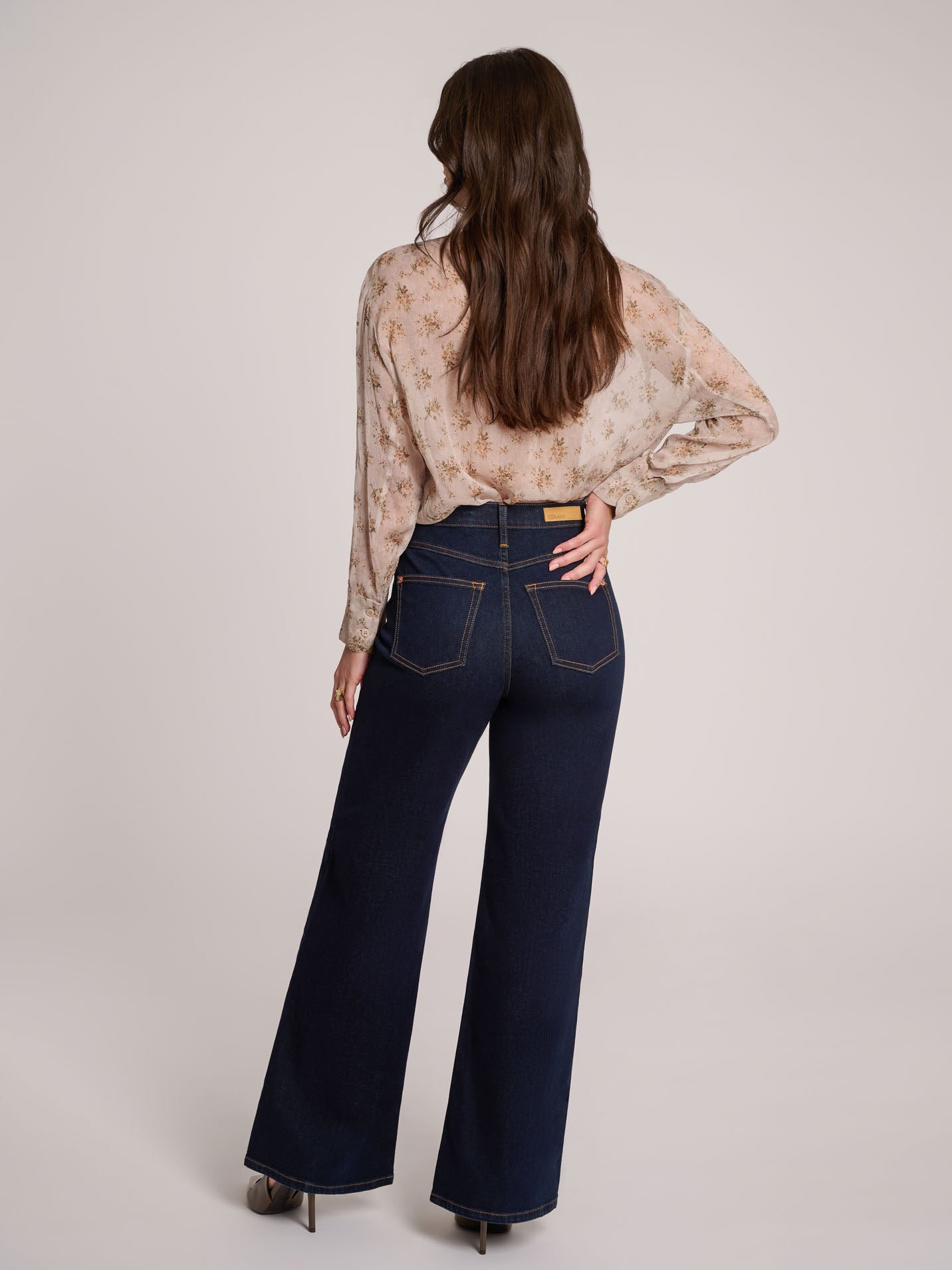 LILY WIDE LEG JEANS / BLUE BUTTERFLY