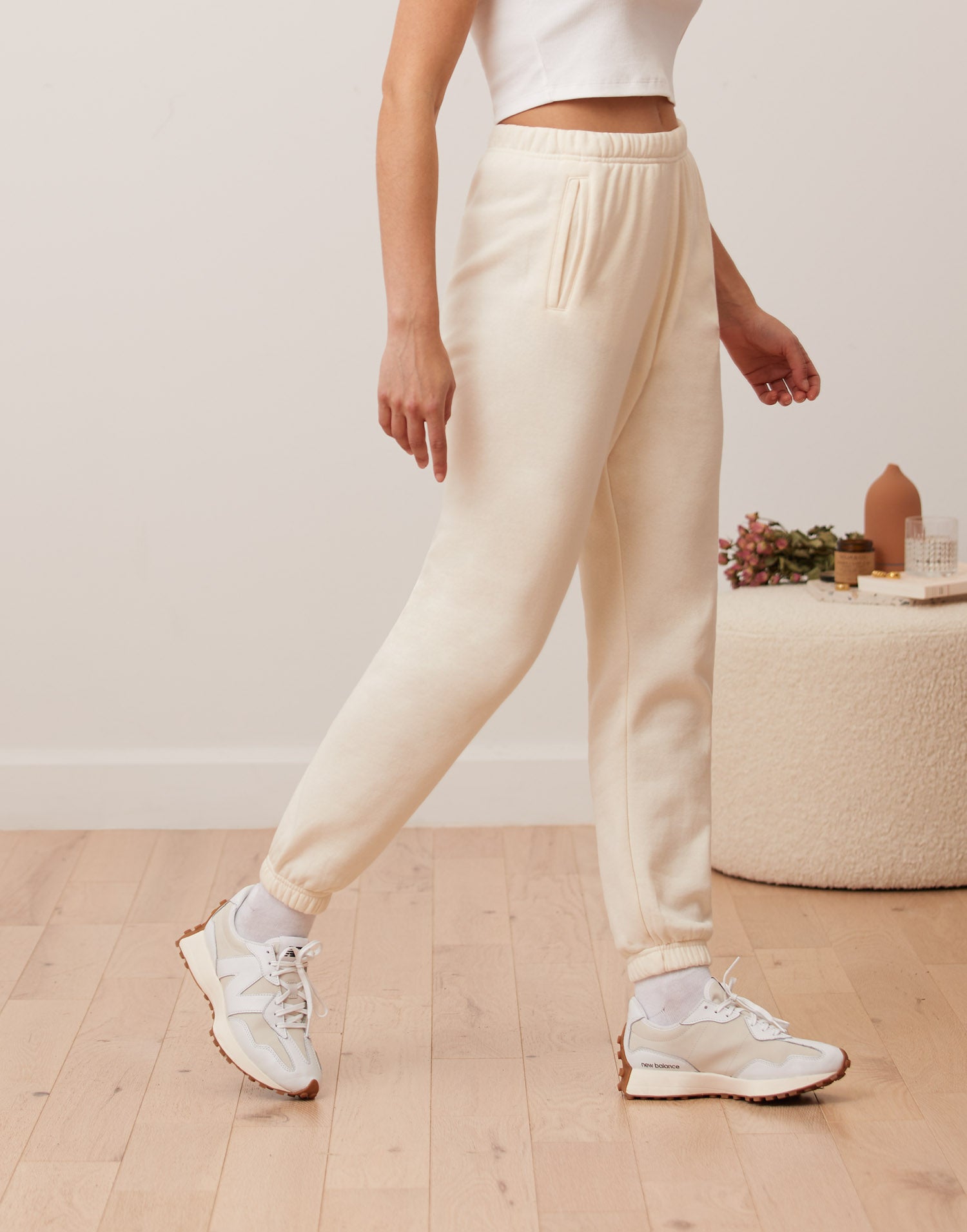 FLEECE JOGGER / CREAM