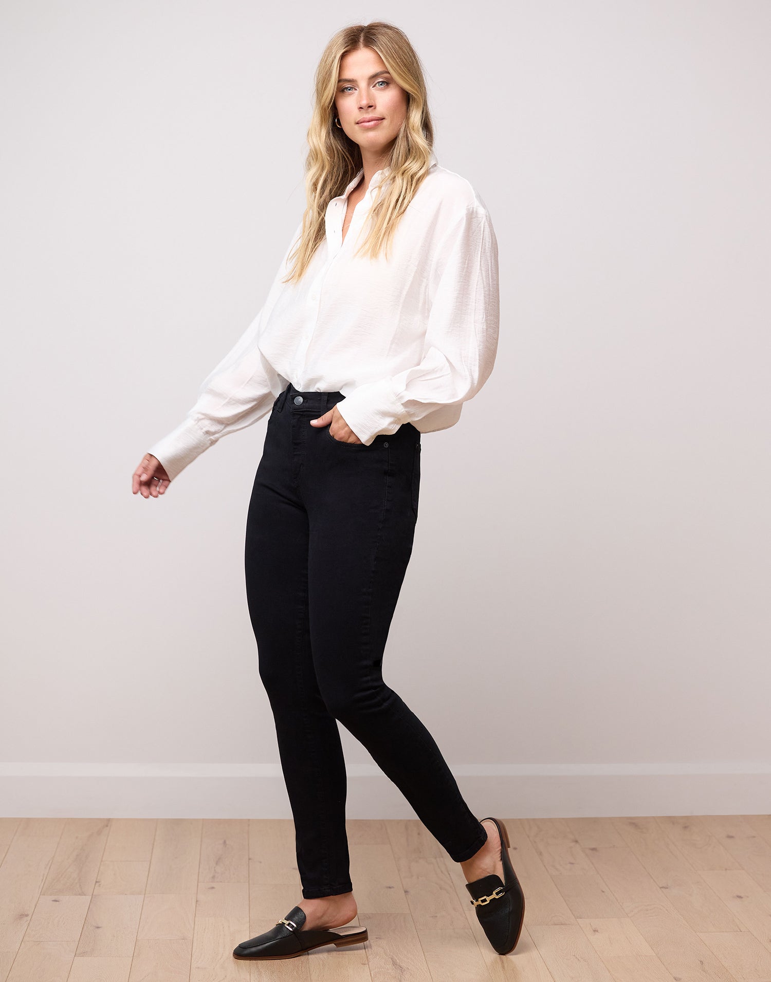 RACHEL SKINNY JEANS / PITCH BLACK