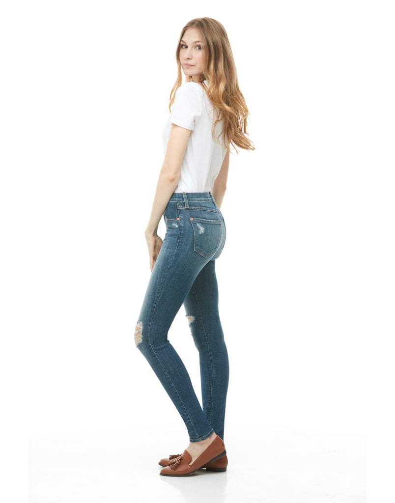 High Rise Rachel Skinny Jeans Malibu Beach Yoga Jeans