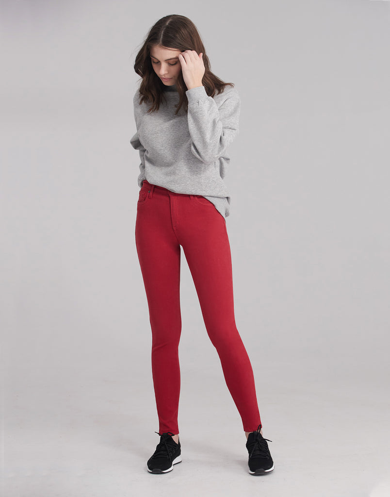 Rachel Skinny Jeans Red Lip Yoga Jeans
